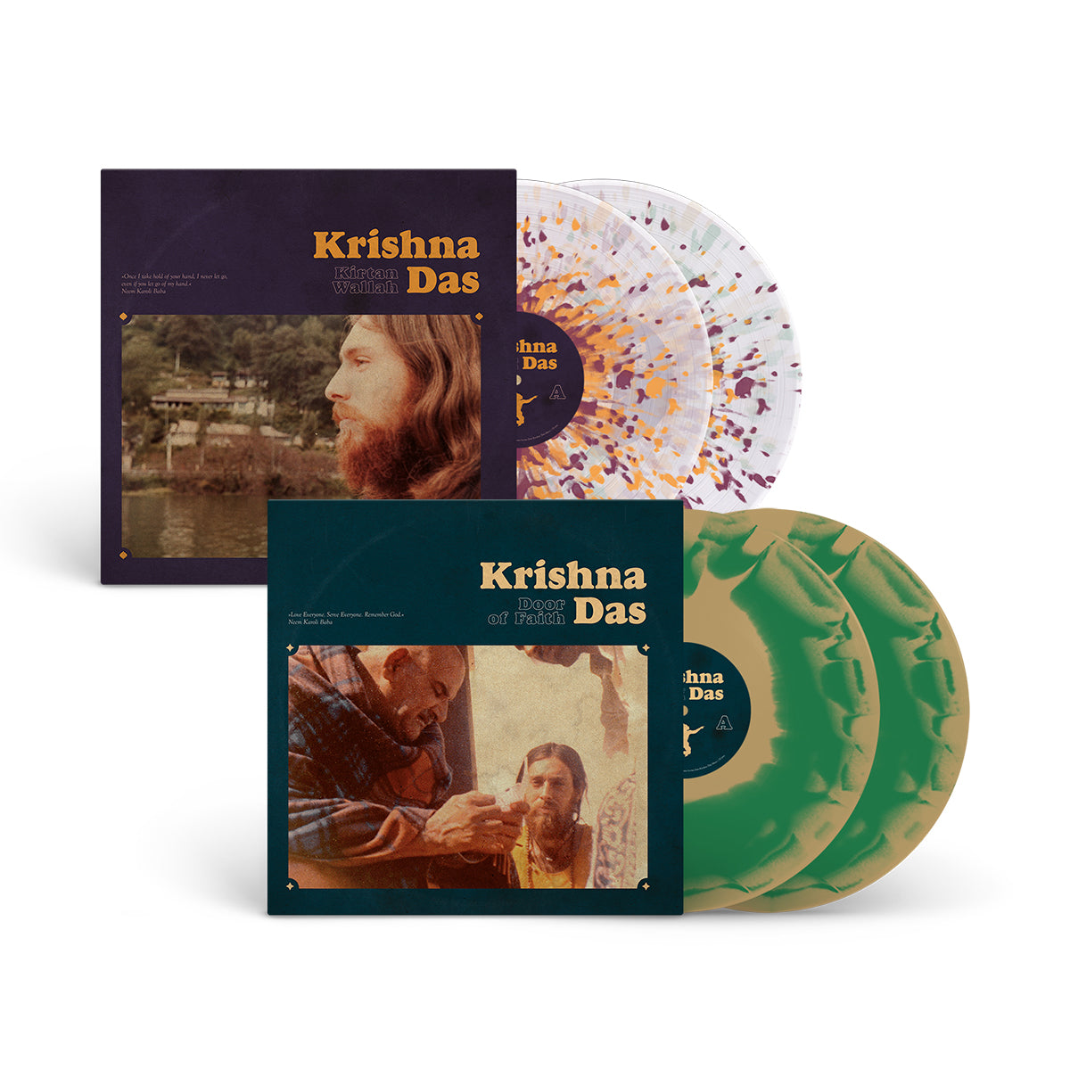 KRISHNA DAS "Kirtan Wallah & Door Of Faith" Vinyl Bundle COLORED