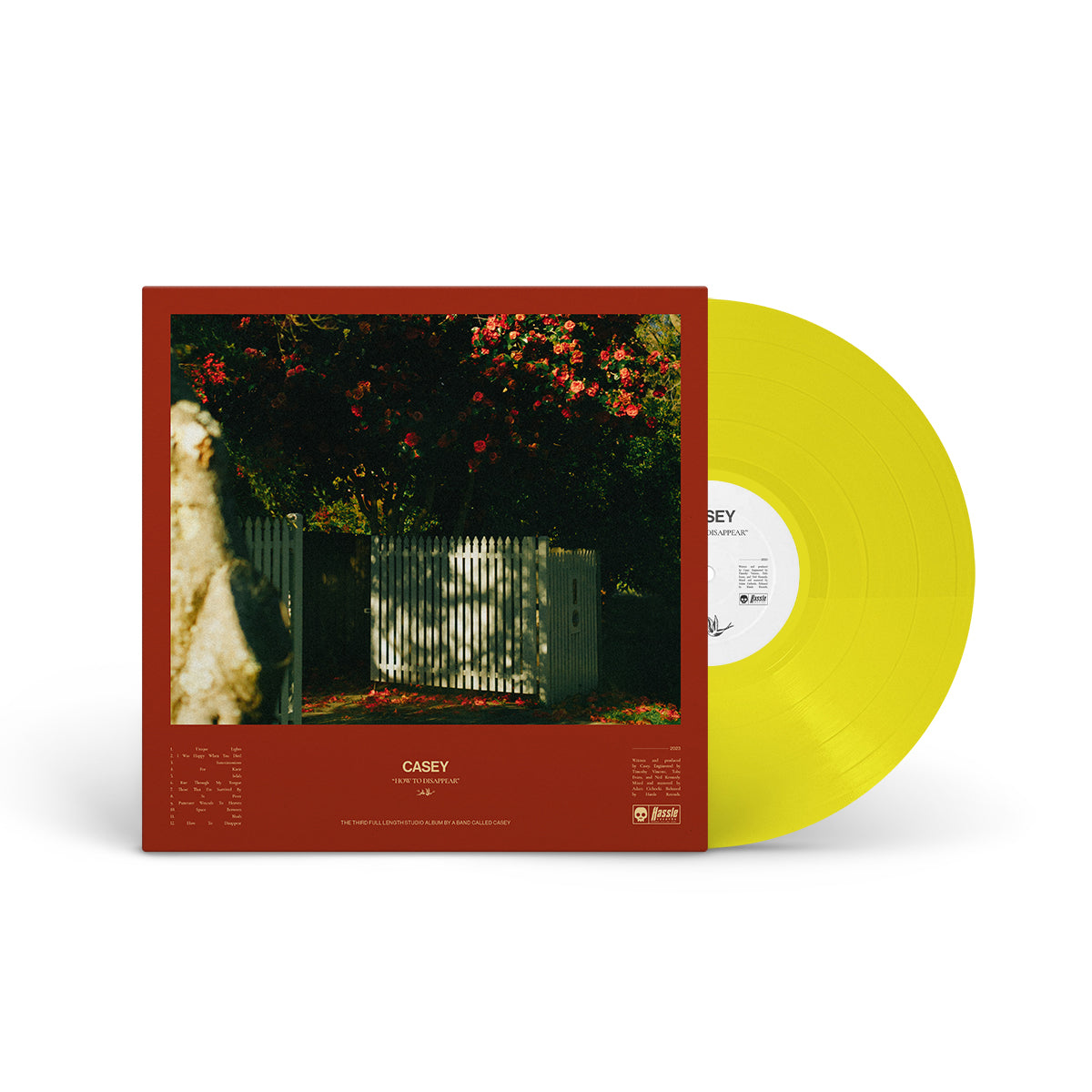 CASEY &quot;How To Disappear (Standard Cover)&quot; LP TRANSPARENT YELLOW