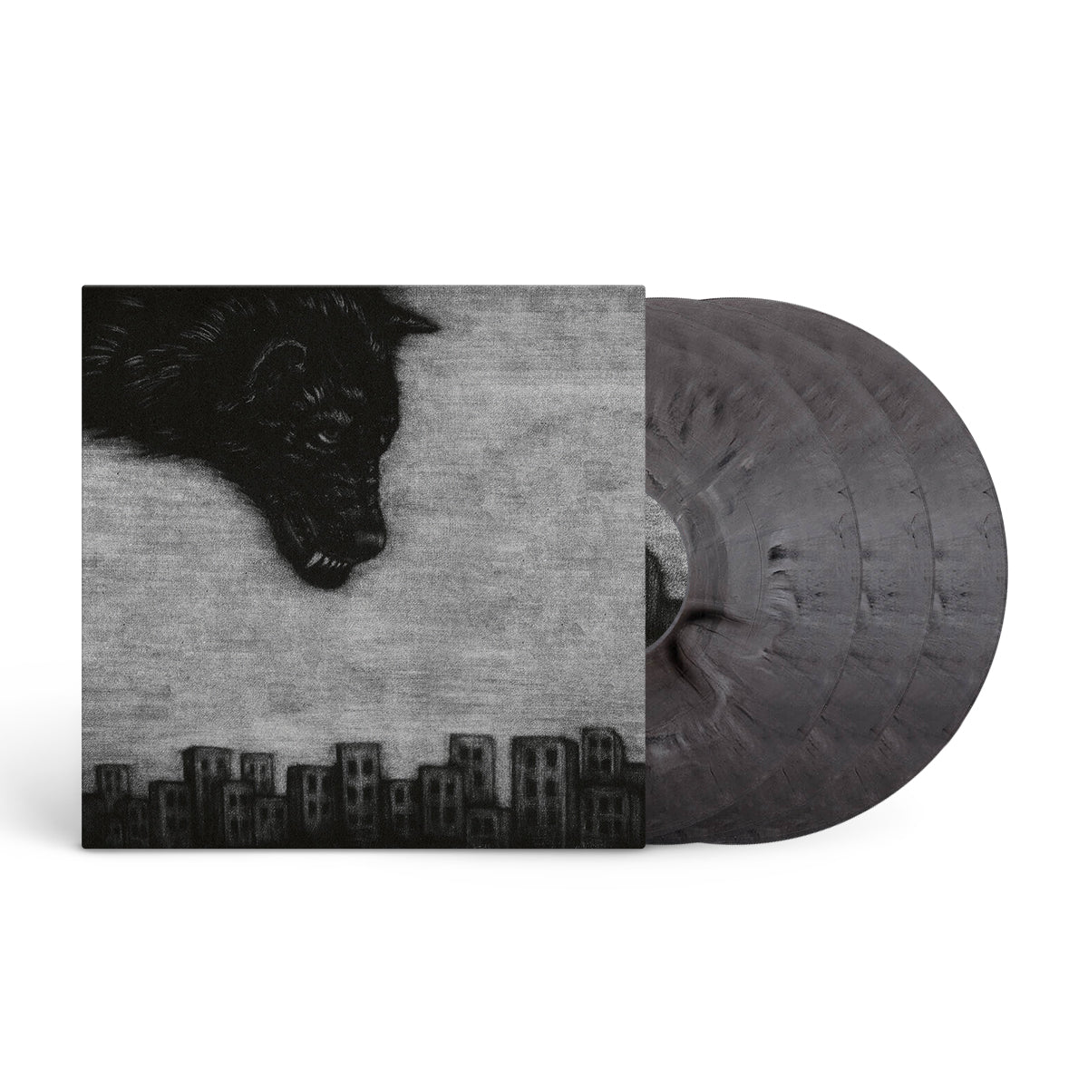 CRIPPLED BLACK PHOENIX &quot;The Wolf Changes Its Fur.../Horrific Honorifics No. 2&quot; 3xLP BLACK SILVER MARBLED