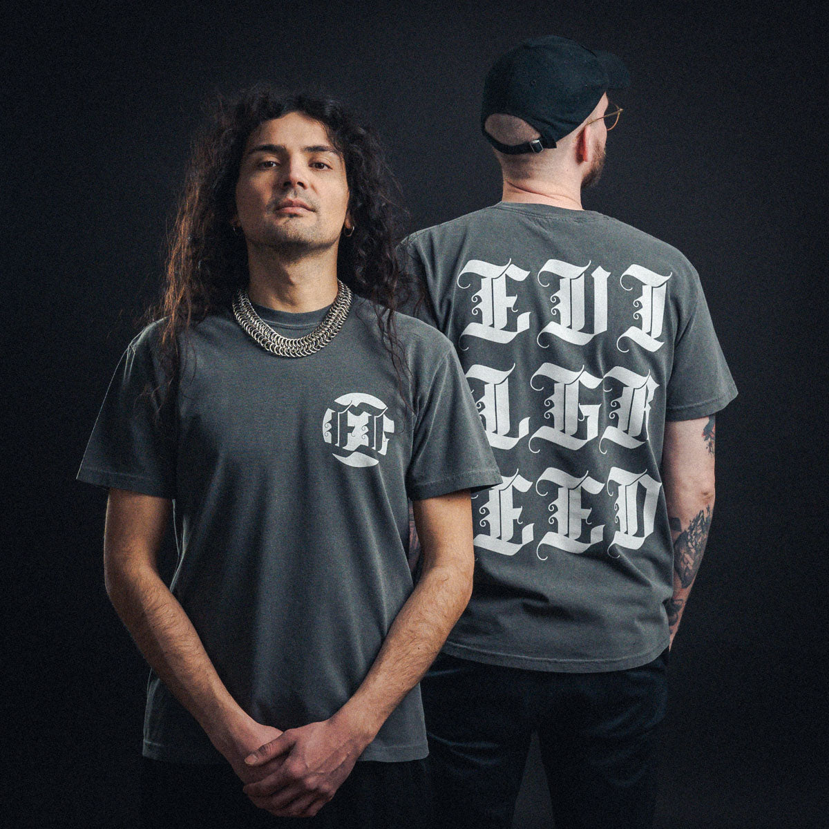 EVIL GREED &quot;Letters - Grey&quot; T-Shirt