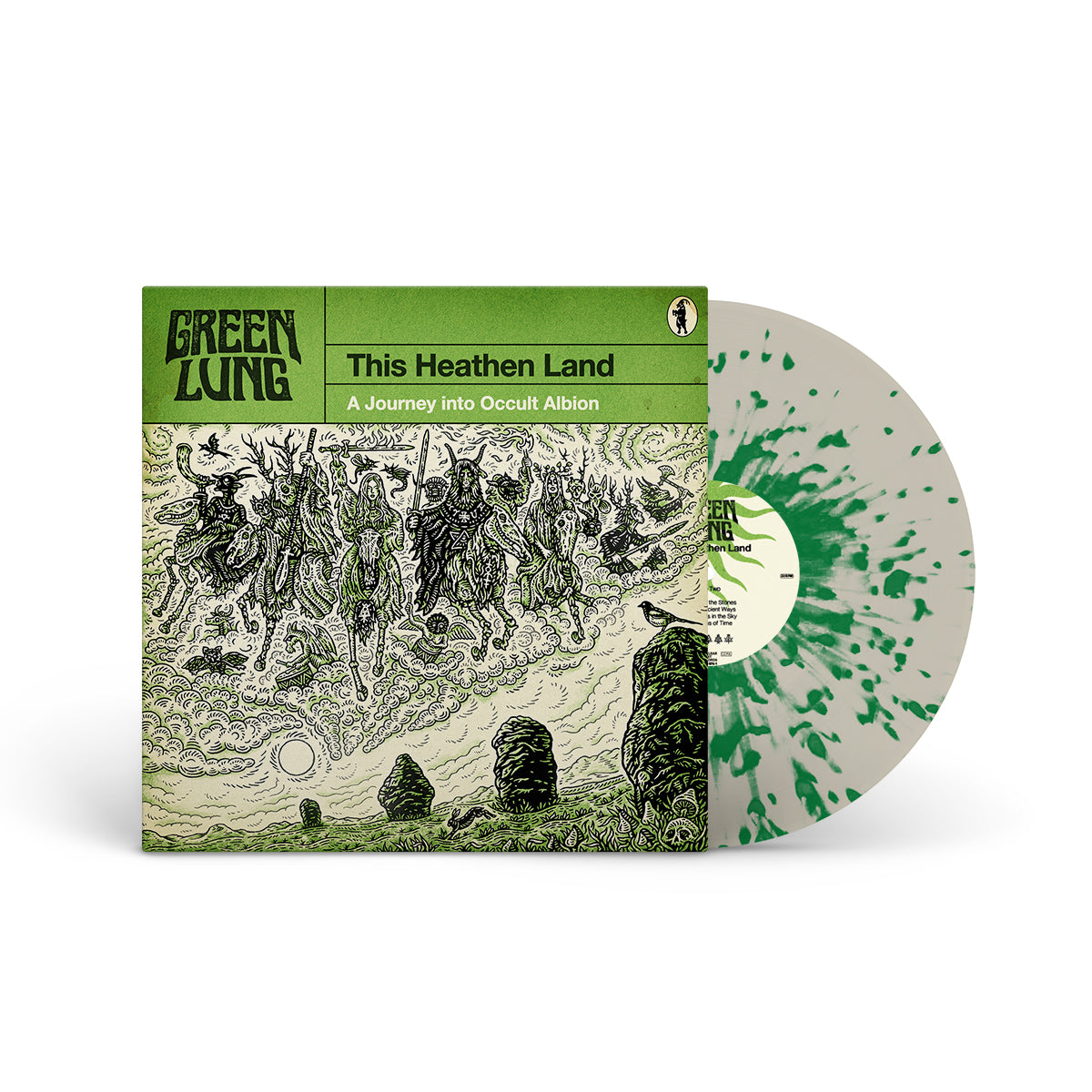 GREEN LUNG &quot;This Heathen Land&quot; LP NATURAL W GREEN SPLATTER