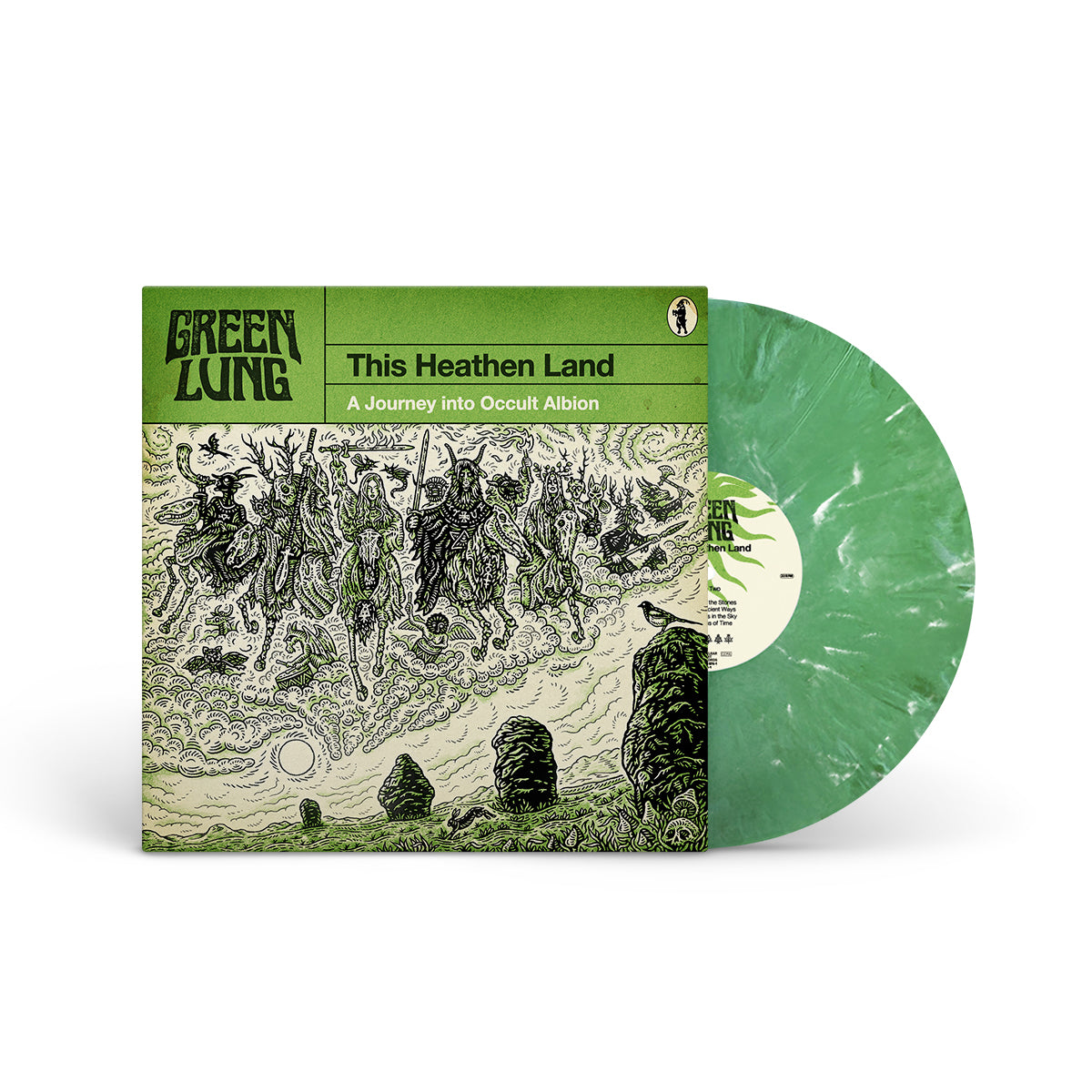GREEN LUNG &quot;This Heathen Land&quot; LP GREEN WHITE MARBLE