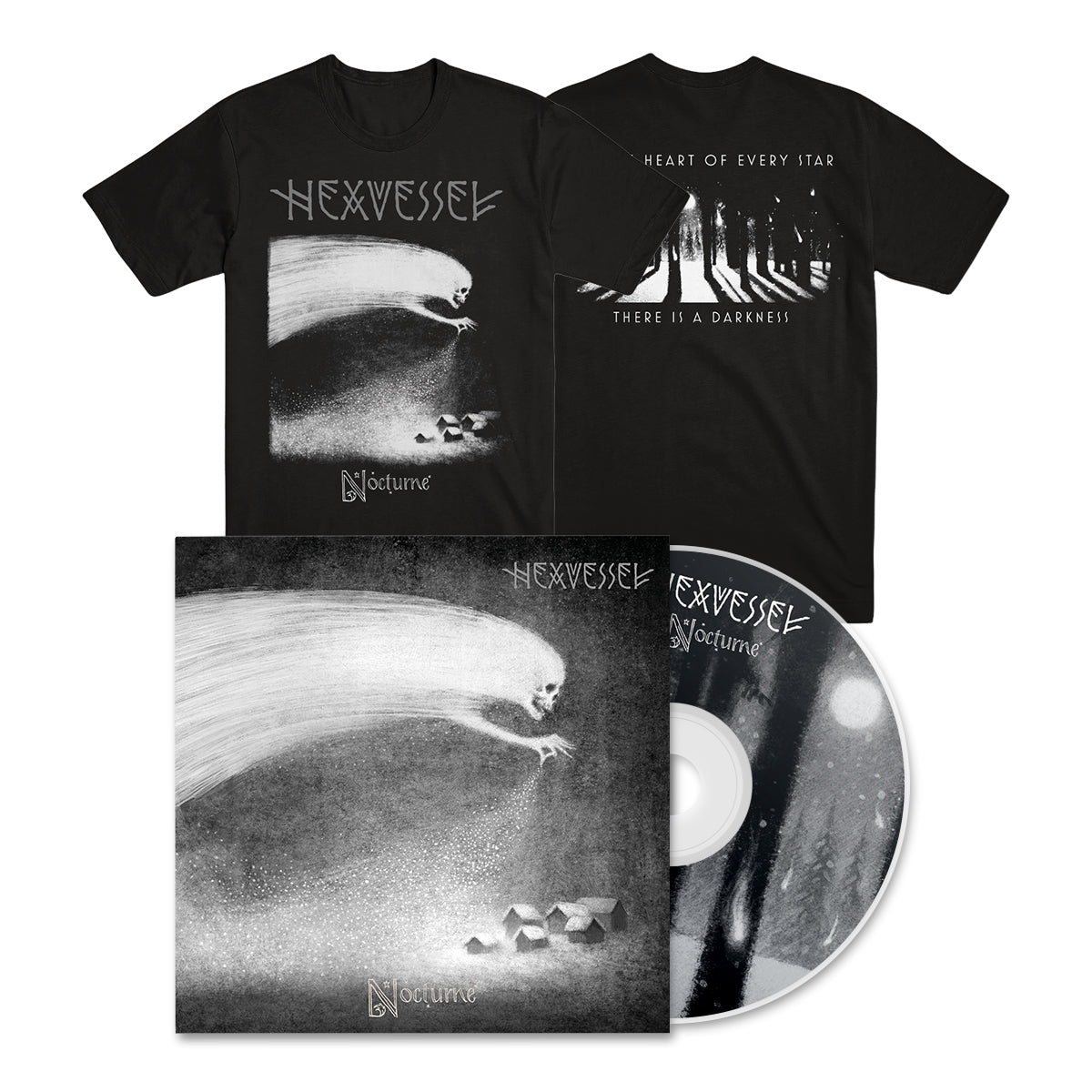 HEXVESSEL &quot;Nocturne&quot; CD + T-Shirt Bundle