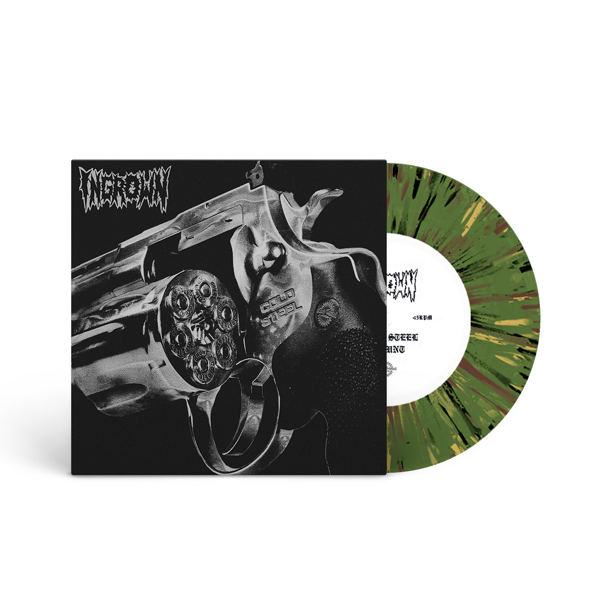 INGROWN &quot;Cold Steel&quot; 7&quot; OLIVE GREEN W BLACK SPLATTER