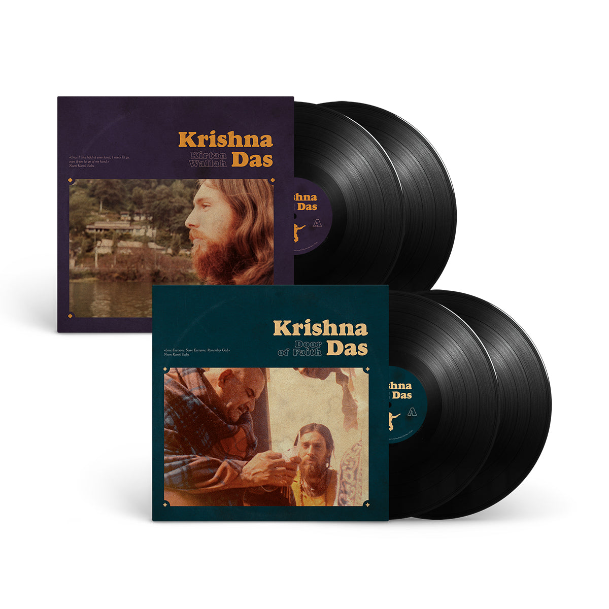 KRISHNA DAS &quot;Kirtan Wallah &amp; Door Of Faith&quot; Vinyl Bundle BLACK