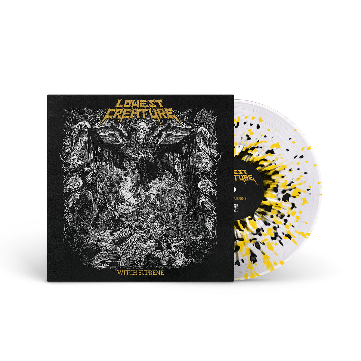 LOWEST CREATURE &quot;Witch Supreme&quot; LP CLEAR W YELLOW &amp; BLACK SPLATTER