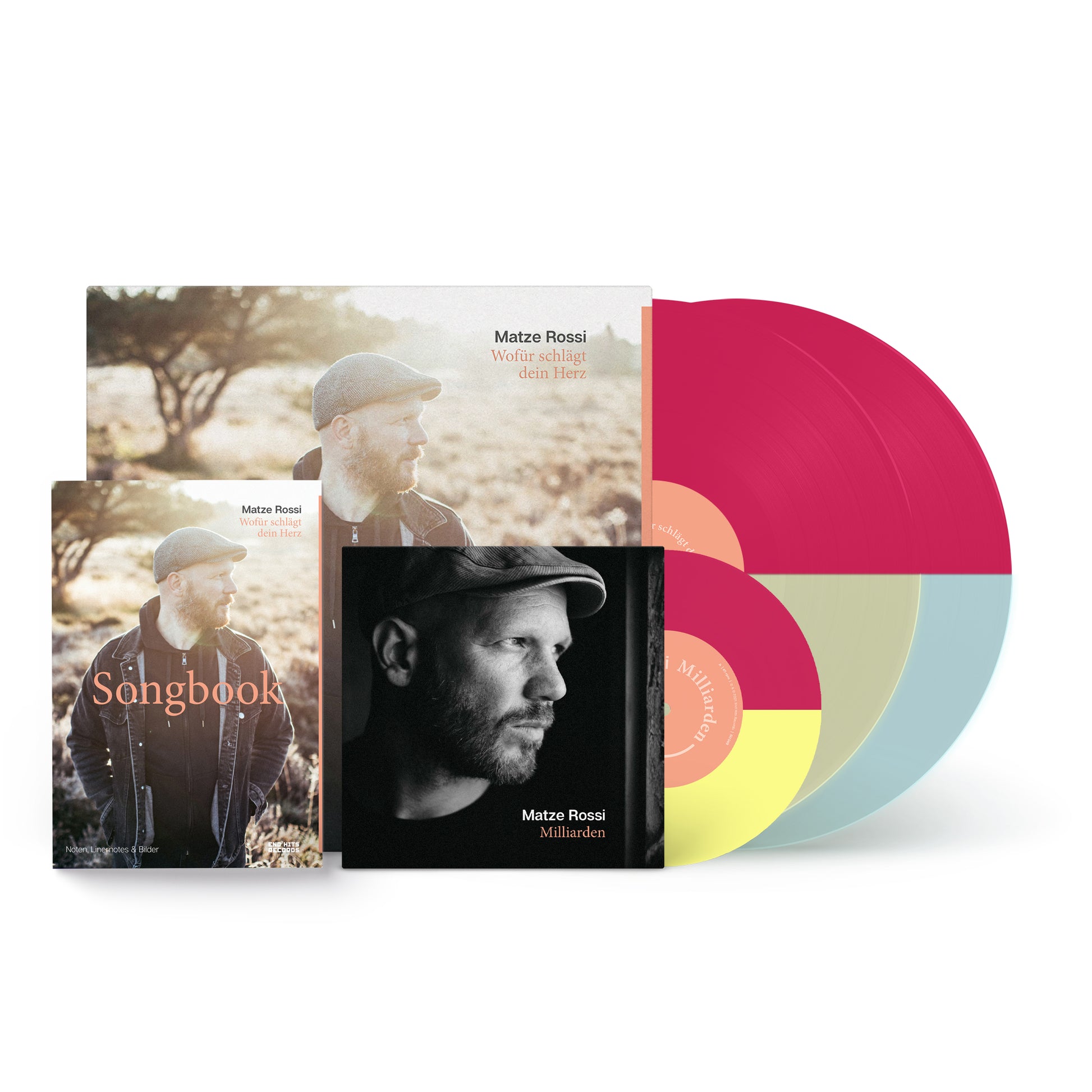 MATZE ROSSI &quot;Wofür Schlägt Dein Herz - Deluxe&quot; 2xLP HALF HALF + 7&quot; + SONGBOOK