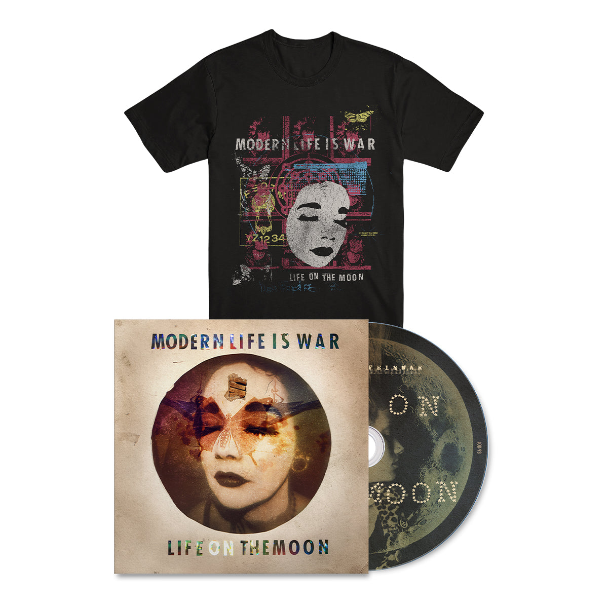 MODERN LIFE IS WAR &quot;Life On The Moon&quot; CD + T-Shirt Bundle