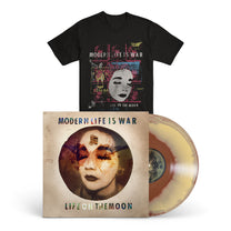 MODERN LIFE IS WAR &quot;Life On The Moon&quot; LP + T-Shirt Bundle YELLOW &amp; BROWN SMASH
