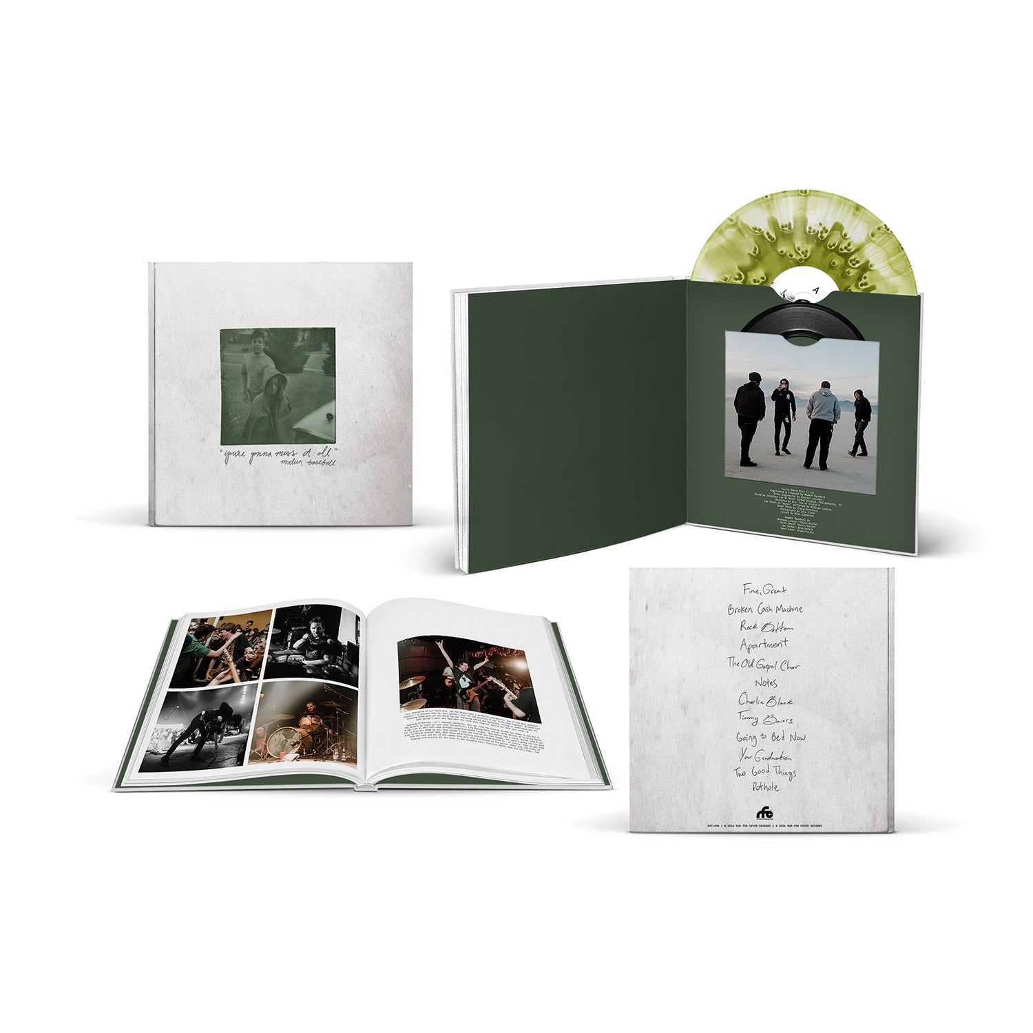 MODERN BASEBALL &quot;You’re Gonna Miss It All (Deluxe Anniversary Edition)&quot; LP + Photobook JADE GREEN SWIRL