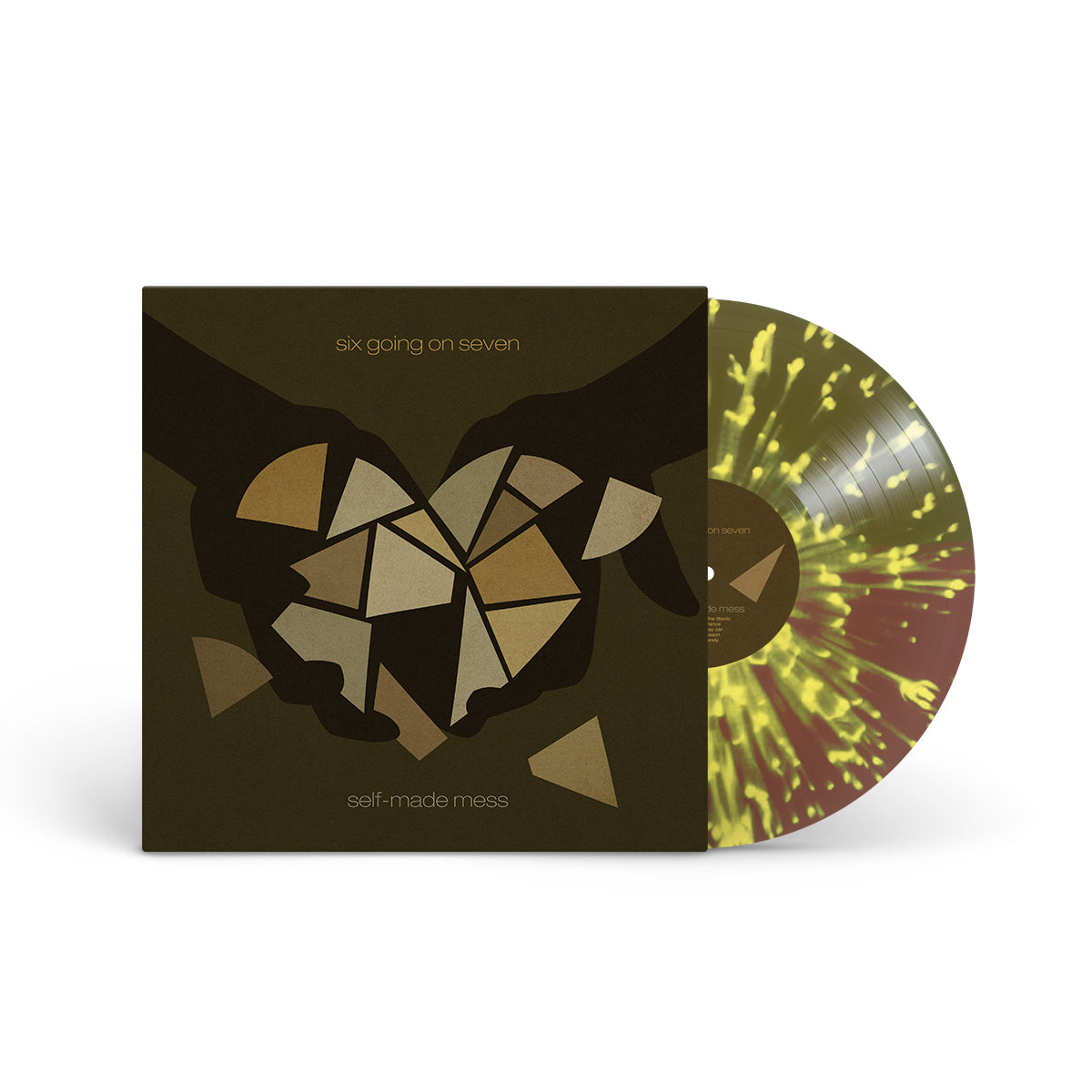 SIX GOING ON SEVEN &quot;Self-Made Mess&quot; LP BROWN &amp; GREEN w YELLOW SPLATTER