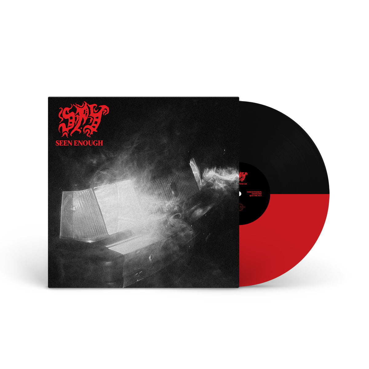 SPY &quot;Seen Enough&quot; 12&quot; BLACK RED SPLIT