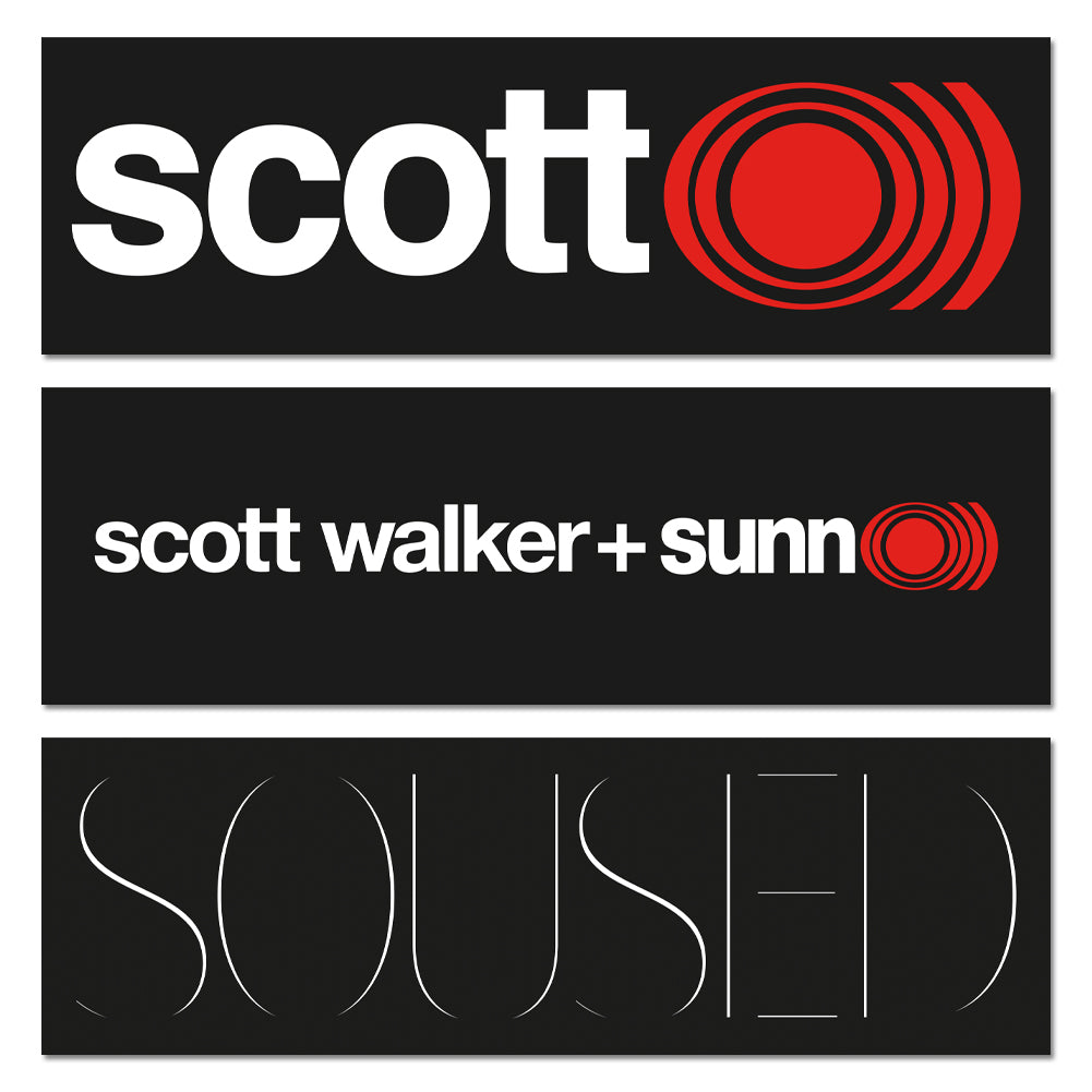 SCOTT WALKER + SUNN O))) &quot;Scott O)))&quot; T-Shirt + Sticker Pack Bundle