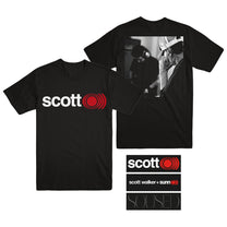 SCOTT WALKER + SUNN O))) &quot;Scott O)))&quot; T-Shirt + Sticker Pack Bundle