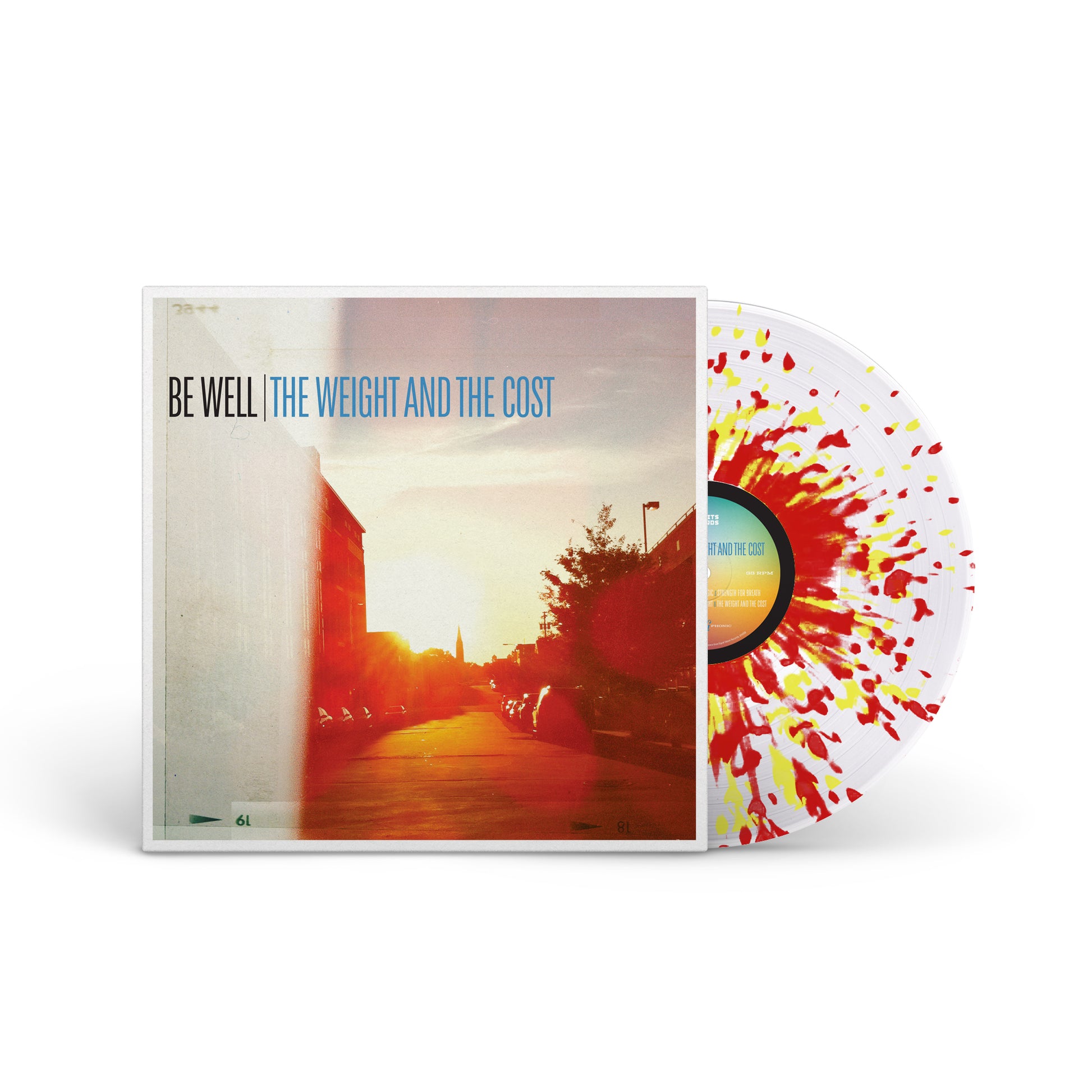 BE WELL &quot;The Weight And The Cost&quot; LP CLEAR W YELLOW &amp; RED SPLATTER