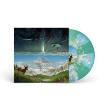 CYBORG OCTOPUS &quot;Learning To Breathe&quot; LP ELECTRIC BLUE PINWHEEL W DOUBLEMINT SPOKES &amp; WHITE SPLATTER