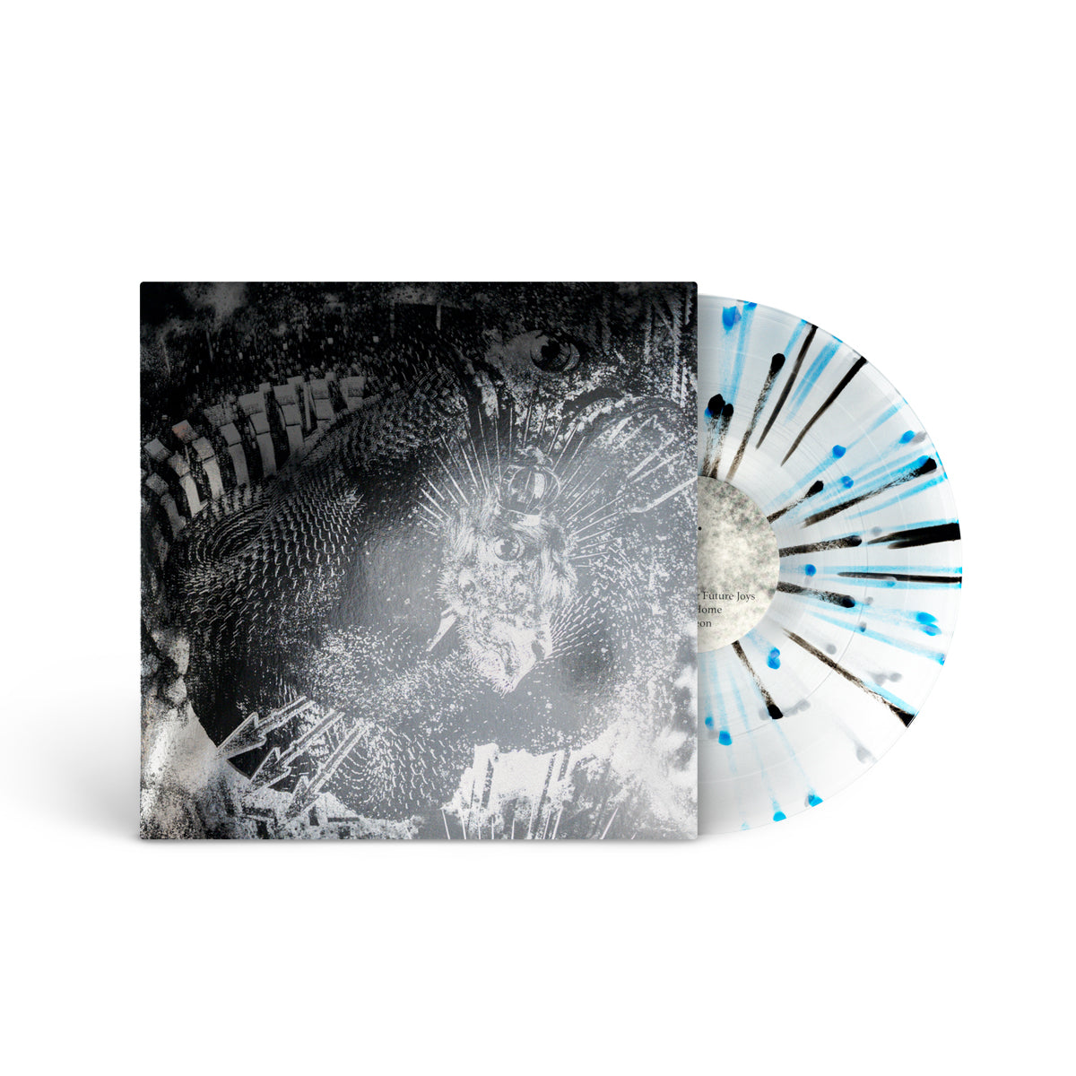 FULL OF HELL &amp; PRIMITIVE MAN &quot;Suffocating Hallucination&quot; LP CLEAR W BLACK BLUE SILVER SPLATTER