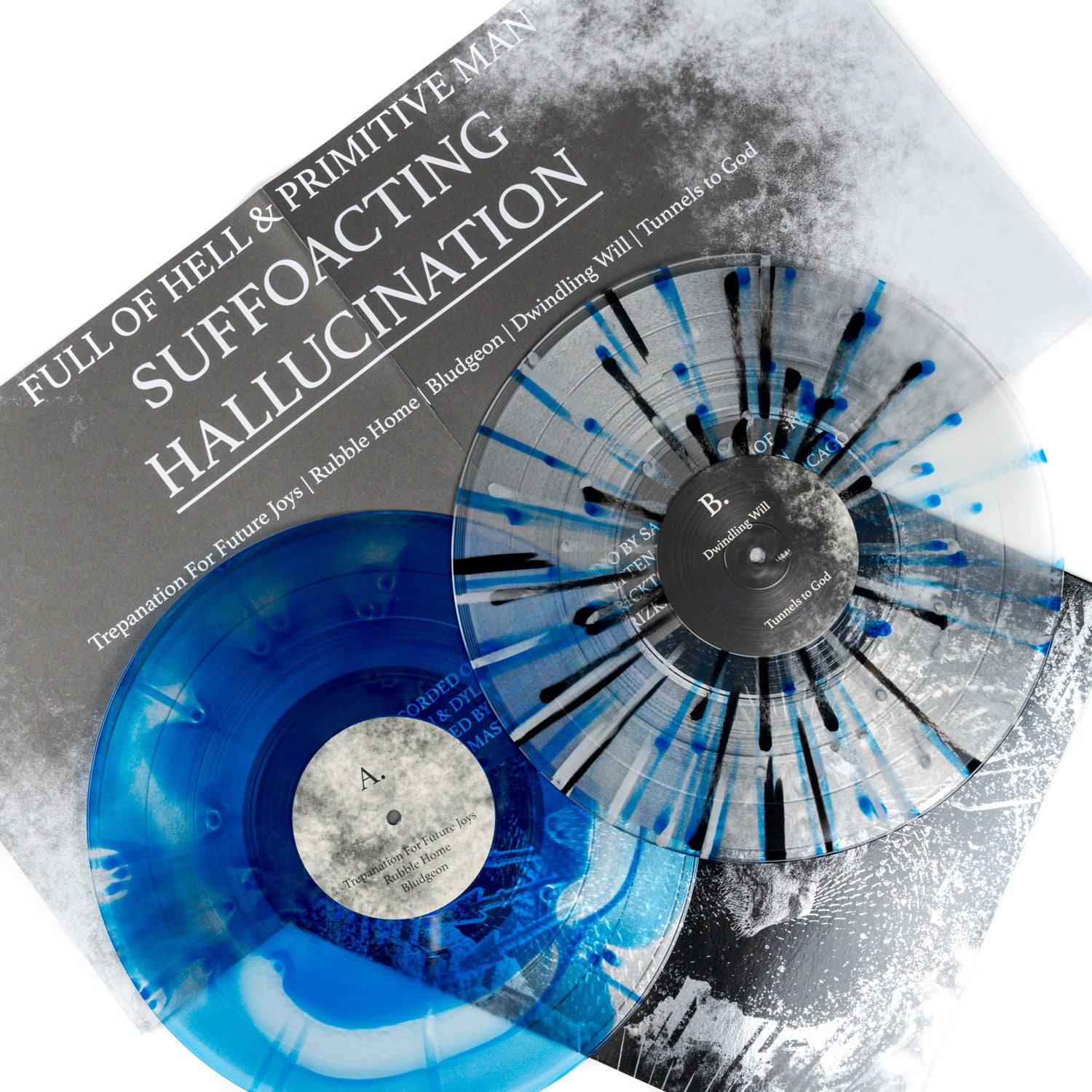 FULL OF HELL &amp; PRIMITIVE MAN &quot;Suffocating Hallucination&quot; LP