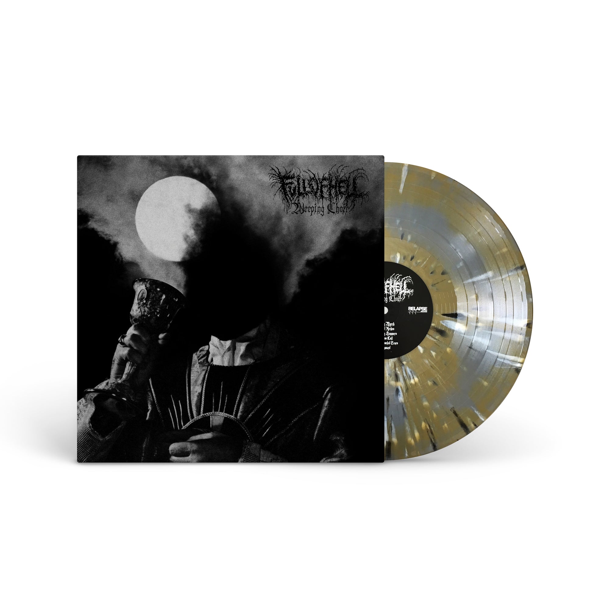 FULL OF HELL &quot;Weeping Choir&quot; LP METALLIC GOLD &amp; SILVER MERGE W WHITE, BLACK &amp; BONE SPLATTER