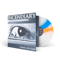 INCENDIARY &quot;Thousand Mile Stare&quot; LP NEON ORANGE CYAN TWIST IN WHITE