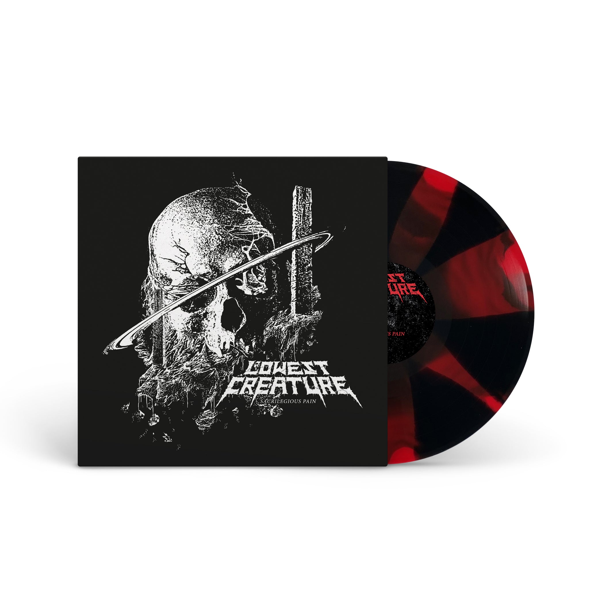 LOWEST CREATURE &quot;Sacrilegious Pain&quot; LP 2 YEAR ANNIVERSARY EDITION W SCREENPRINTED COVER