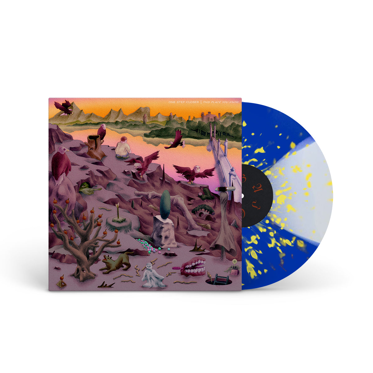 ONE STEP CLOSER &quot;This Place You Know&quot; LP BLUE &amp; WHITE BUTTERFLY W YELLOW SPLATTER (EVIL GREED EXCLUSIVE)