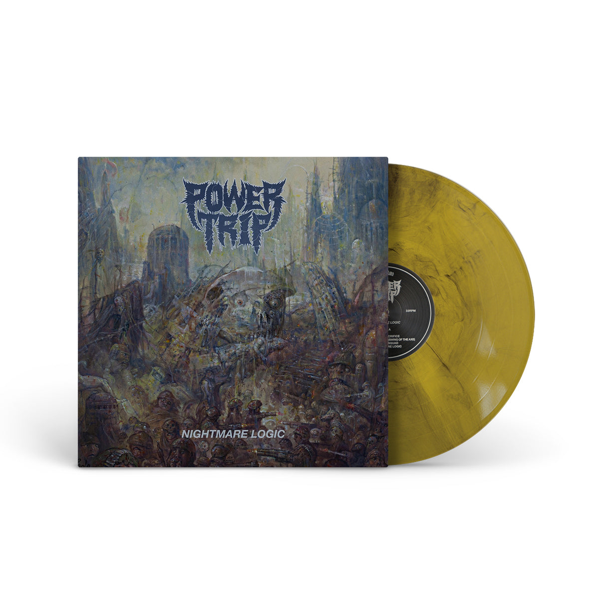 POWER TRIP &quot;Nightmare Logic&quot; LP YELLOW &amp; BLACK SWIRL